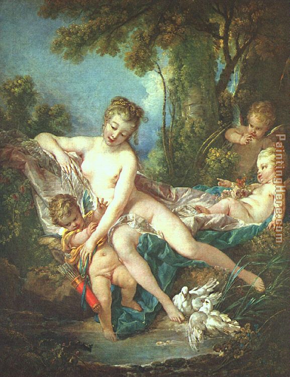 Francois Boucher Venus Consoling Love
